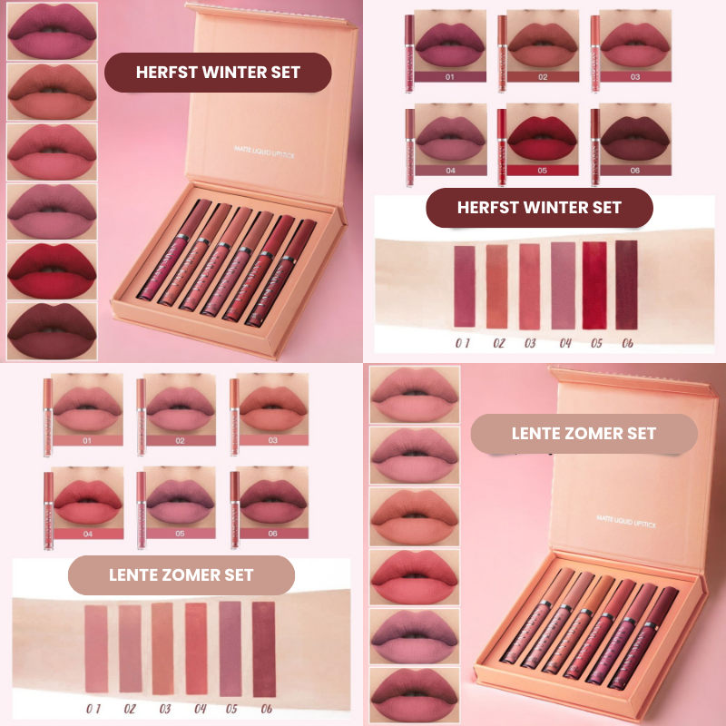 Havenlyn Everlasting vloeibare lippenstift mat (set van 6)