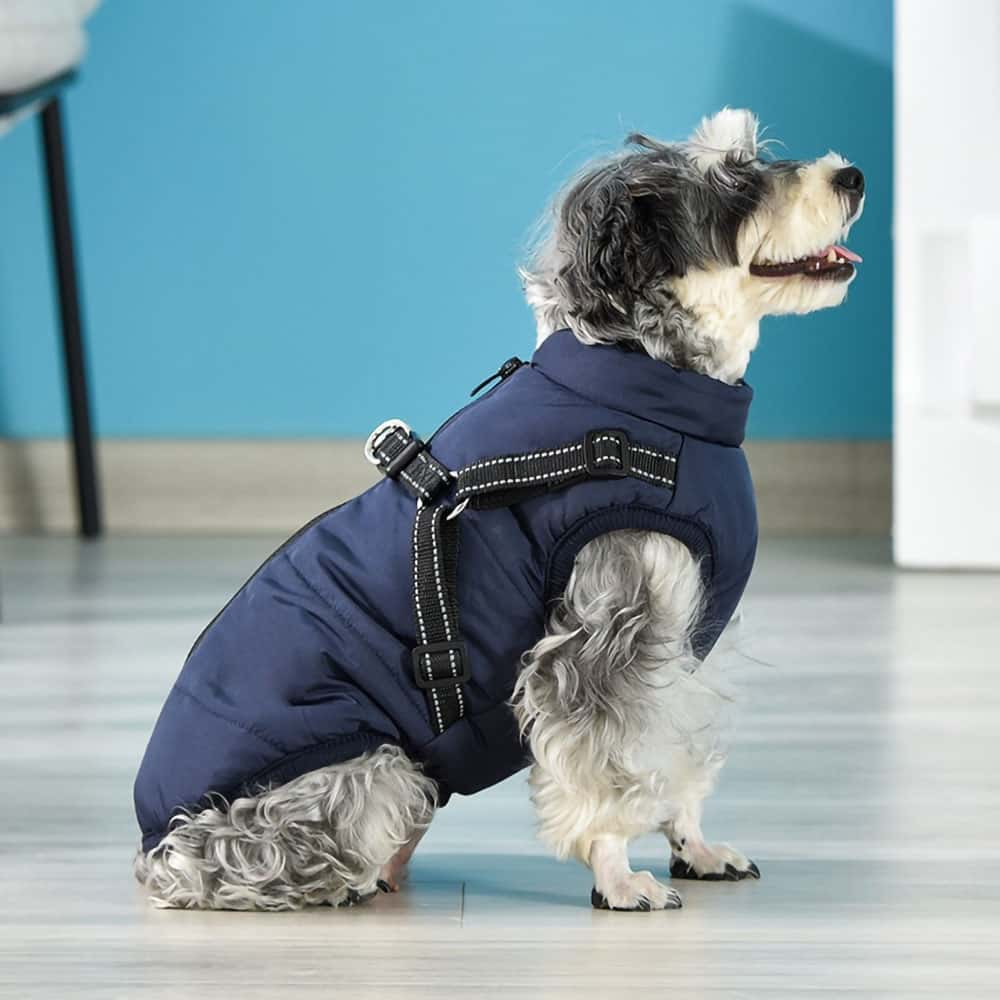 CozyBuddy™ - Waterdichte Winterjas voor Honden met Ingebouwd Harnas - Zevara