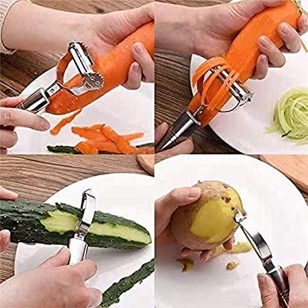 3 Pcs Stainless Steel Multi-function Vegetable Peelers. - Wiki Eagle