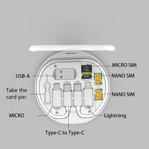 6-in-1 Data Cable Storage Box™ - Waterproof Travel Electronic Accessory Storage