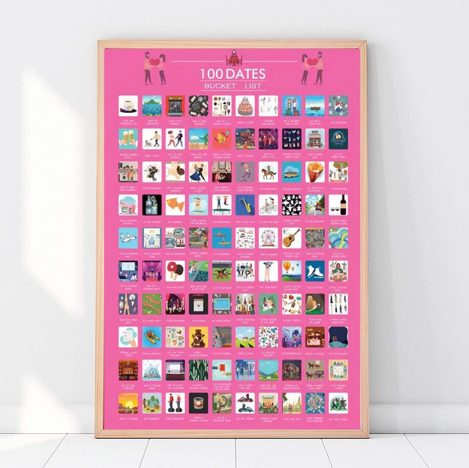 Supersized Bucket List Poster - 100 Date ideeën