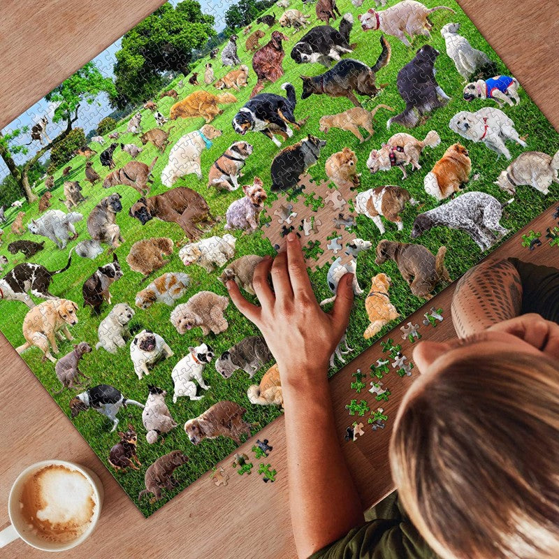 101 Pooping Puppies Puzzle™ - Het beste cadeau voor hondenliefhebbers! (1000 stukjes)